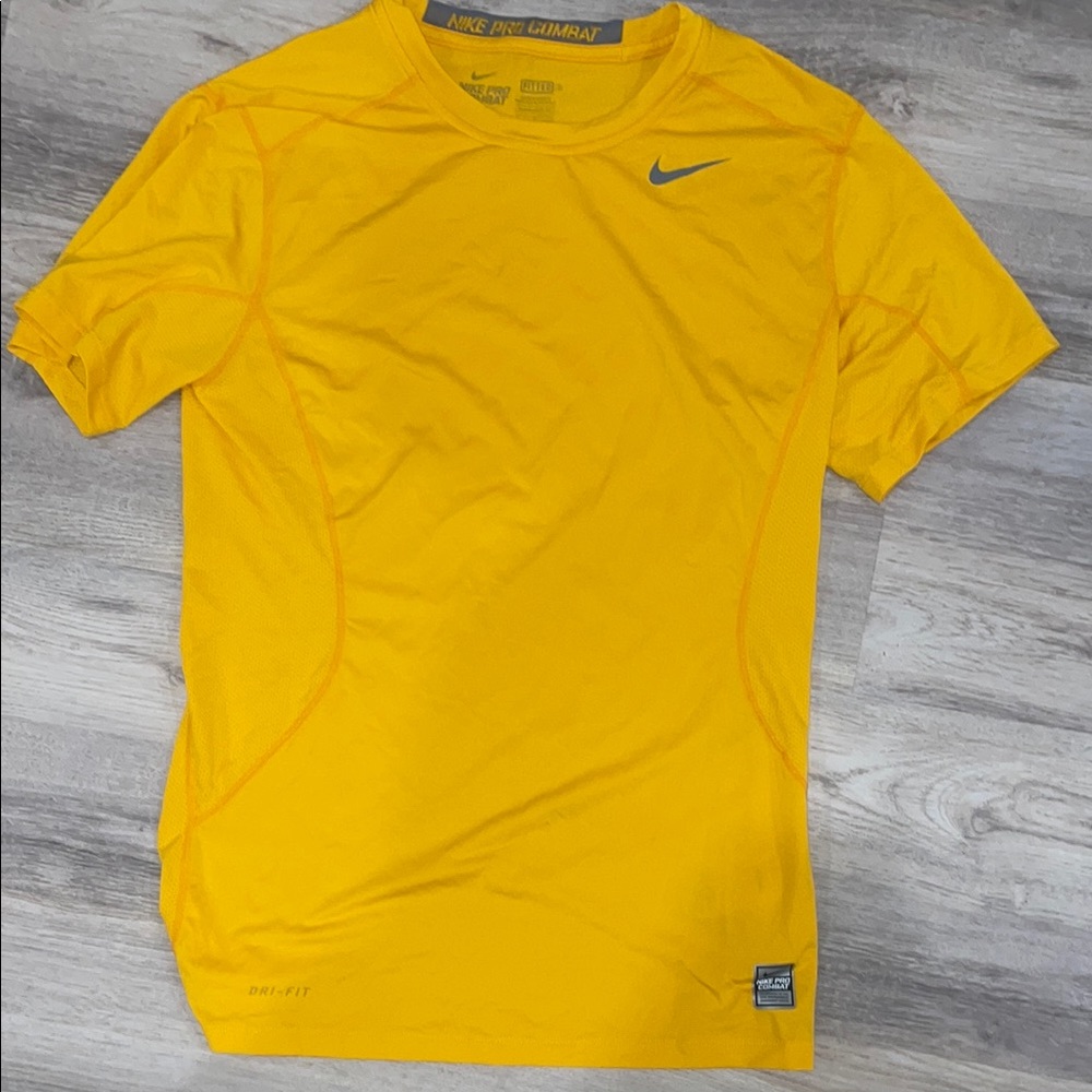 Nike Men's Yellow Dri-FIT Shirt